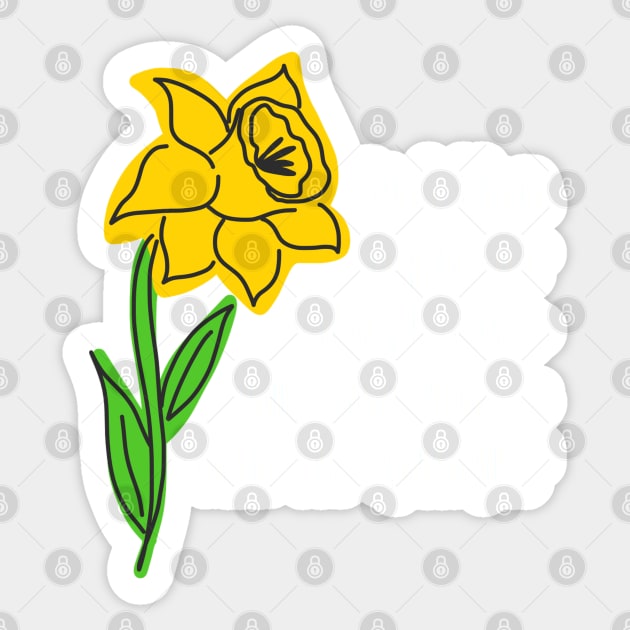 Daffodil Sticker by faiiryliite